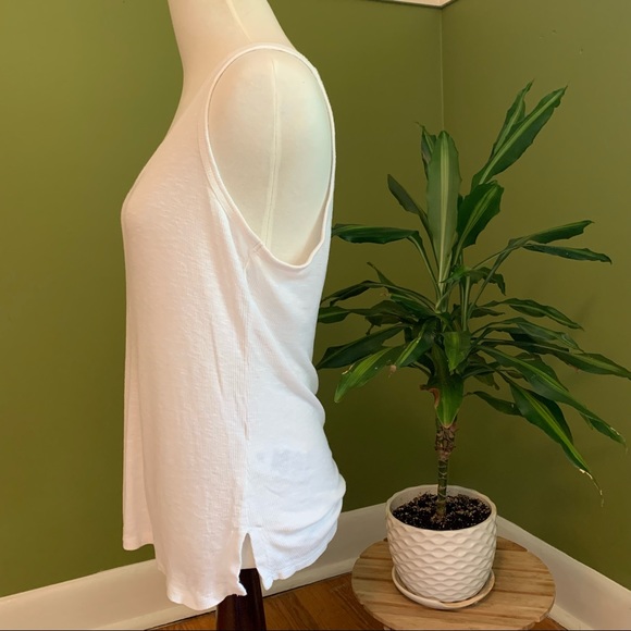 DKNY white loose tank top in white - Picture 2 of 11